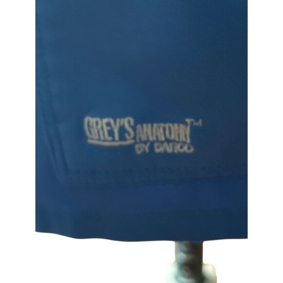 Greys Anatomy By Barco Blue Scrub Top XL V-Neck Short Sleeve With Pockets - Picture 3 of 9